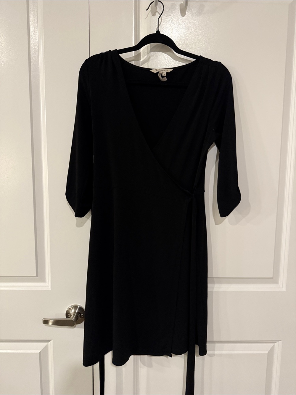 BCBGeneration Black Long Sleeve Wrap Dress